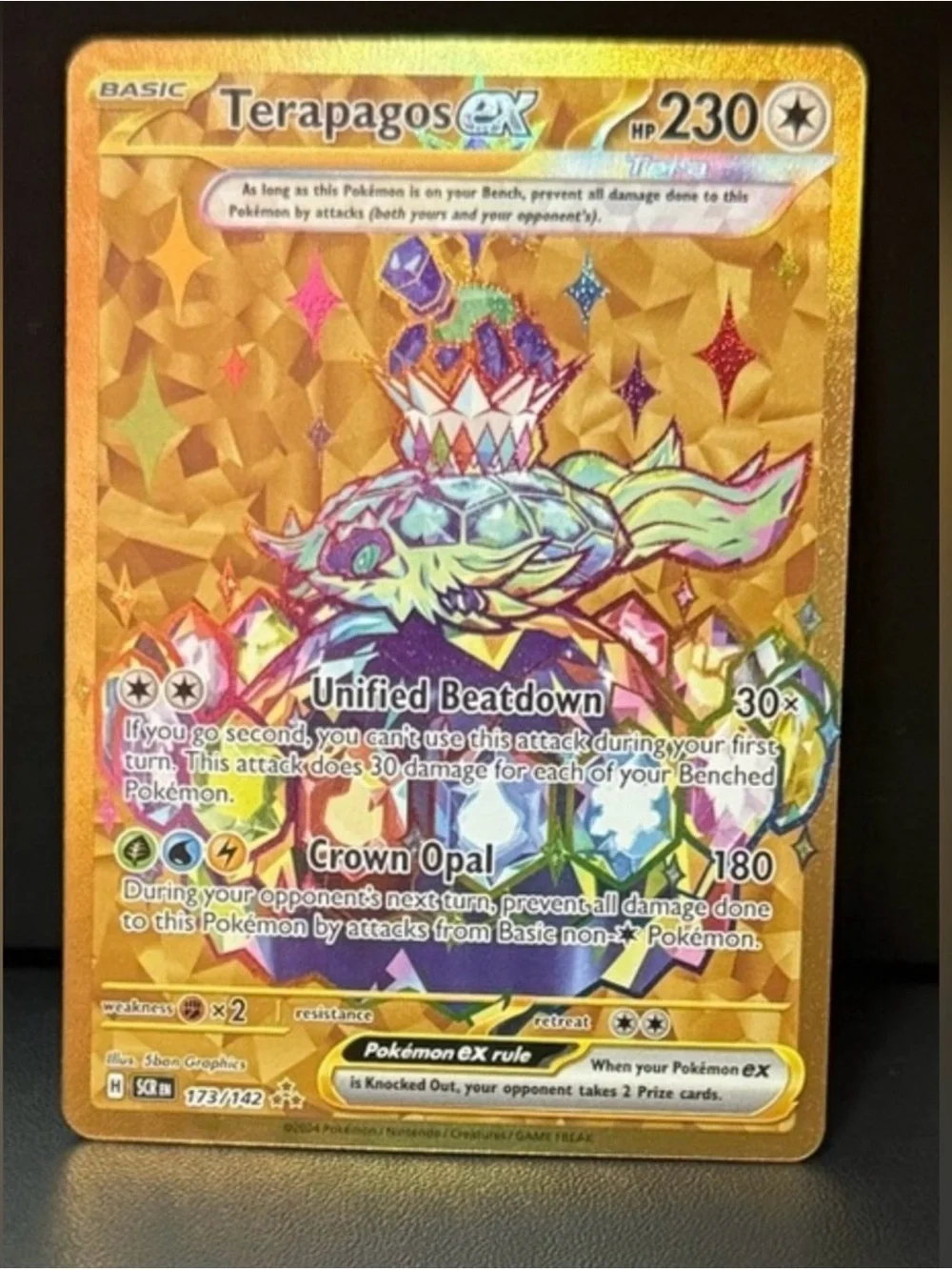 Terapagos ex 173/142 Stellar Crown - Holo Hyper Rare - Pokémon TCG - NM